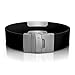 ROAD iD Personalized Medical Identification Bracelet - Premium ID Wristband with Medical Alert Badge - Silicone Clasp