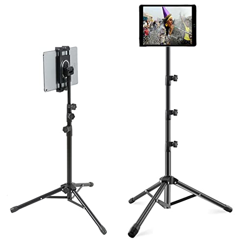 medla Phone Stand Tablet Holder: Floor Mobile Tripod for iPad Adjustable Lazy Arm Mount Overhead Cellphone Tripod for 4.7-12.9 Inch iPhone 13 Pro Samsung Tab iPad Mini Galaxy