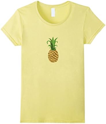 Women's Distressed Cool Vintage Pineapple Graphic T-Shirt Medium Lemon