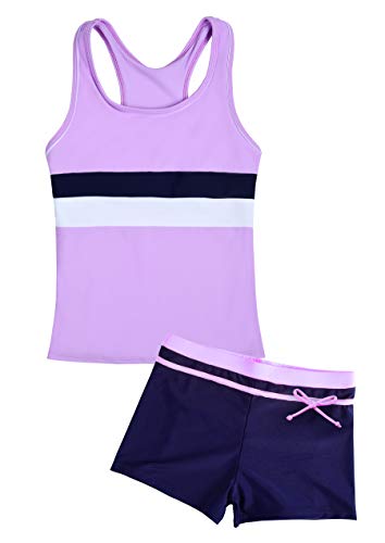 Uhnice Girls Swimsuit Two Piece Tankini Swimwear
