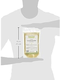 Banyan Botanicals Polvo de raíz de regaliz - USDA Organic - Glycyrrhiza glabra - Hierba ayurvédica para pulmones, piel, estómago, Organic Licorice 1/2 Lb, 1
