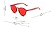GAMT Rimless Cool Sunglasses Tinted Transparent Futuristic Colorful Glasses Red
