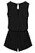 ACEVOG Women Halter Sleeveless Elastic Waist Short Playsuit Rompers Black M