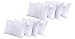 Ultra Soft Pillow Protectors with Zipper Standard Size - Set of 8 Breathable Pillow Covers - 100% Protection Against Stains, Dust & Dirt - Machine Washable (White)