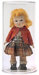 6 Round Acrylic Display Cases for Dolls, Bears, Action Figures - 4" x 8"