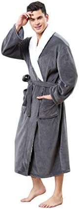 COSMOZยฎ Premium Bathrobe for Men Soft Coral Fleece Dressing Gown