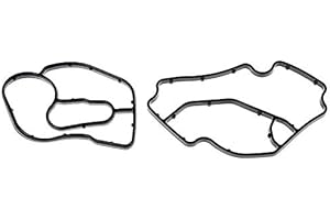 Carhar 2Pcs Black Rubber Oil Filter Housing Gasket Fit for ML320 ML350 R320 Sprinter 6421840080 6421801410