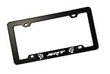 BLACK License PLATE Tag FRAME with SRT HELLCAT Street Racing Technology Aluminum Emblem Badge Nameplate Logo Decal Rare JDM for Dodge Challenger Charger Viper Neon Caliber Crossfire Firepower Super Bee Drag Pak Tomahawk Magnum Ram Chrysler 300C Nassau Jeep Grand Cherokee SRT-4 SRT-6 SRT-8 SRT-10 2.4L I4 215HP GEMA 285HP Turbo Turbocharged 3.2L V6 E32 349HP 350HP Mercedes Benz AMG 6.4L Chrysler V8 392 Hemi 470HP 6.1L 425HP SRT 4 6 8 10 ACR 8.3L 8.4L Liter V10 03 04 05 06 07 08 09 10 11 12 13 14 2003 2004 2005 2006 2007 2008 2009 2010 2011 2012 2013 2014