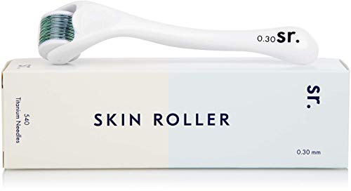 Derma Roller Cosmetic Microneedle Tool: Skin Roller Needling Kit - Skin Care Face Roller with 540 Titanium Micro Needles - .30mm Micro Needle Length - Facial Dermaroller and Storage Case Set
