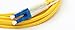 1 Meter Singlemode Duplex Fiber Optic Cable (9/125) - LC to LC - Yellow
