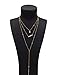 Sundear Golden Layered Lariat Crystal Bar Necklace Coin Choker for Women