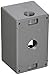 1-Gang Weatherproof Box, Three 1/2 in. Threaded Outlets, Gray