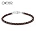 T400 Black Brown Red Pink White Bangle Charm Braided Bracelet Genuine Cowhide Leather Wristband for Unisex Women Men Beads Gift