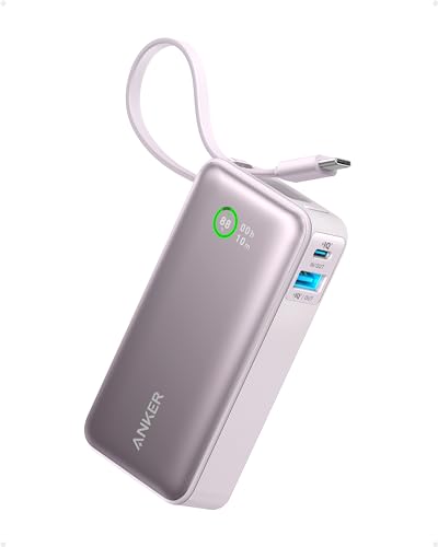 Anker Nano 10000mAh Powerbank, 30W Max, integriertes USB-C Kabel