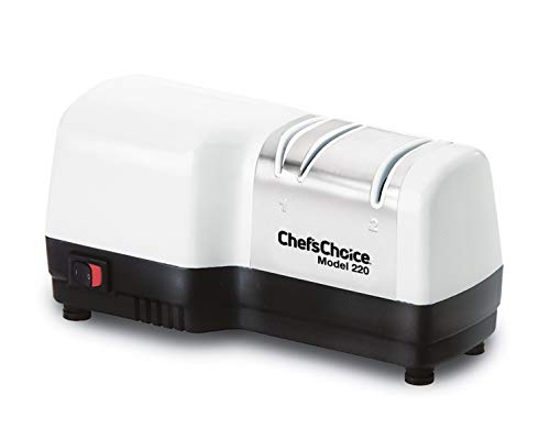 Chef'sChoice 220 Hybrid Diamond Hone Knife Sharpener, 2-Stage, White