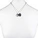 LUX ACCESSORIES Silver Tone Side by Side Best Friends BFF Charm Necklace (2pc)