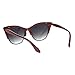 SA106 Womens High Point Squared Half Rim Look Cat Eye Sunglasses Red