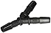 Eldon James Y0-4BN Black Nylon Equal Barbed Y-Connector, 1/4