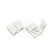 VIPMOON L-Shape 2 Pin 8mm LED Strip Light Connector 10 Pack 2 Conductor Connector Solderless Snap Down Quick Splitter Right Angle Corner 90° Degree for 8mm Wide 2835 3528 Single Color Light Strip
