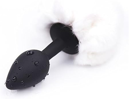 Cute Rabbit Bunny Tail Silicone Device Toy White