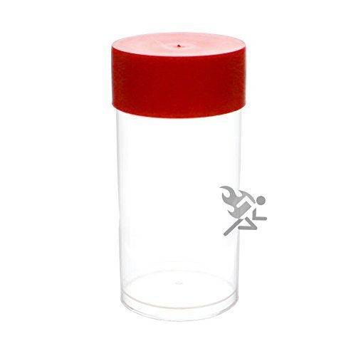 Red Lid Capsule Tube & 10 Air-Tite X Deep 39mm White Ring Coin Holders for 2oz Stackers