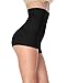 La-Reve Womens Hi-Waist Boyshort Shapewear - Body Shaper Panty, Black , Large