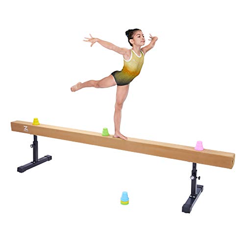 ZELUS Z Balance Beam Gymnastics for Kids, 8ft Adjustable Gymnastics