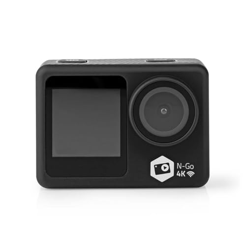 Nedis Action Cam | 4K@30fps | 16 MPixel | Wasserdicht bis: 30.0 m | 90 min | Wi-Fi | App erhältlich für: Android™ / IOS | Inkl. Halterung | Schwarz