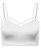 FPT Womens Stretchy Seamless Geometric Peek-a-Boo Cut-Out Bralette WHITE One Size