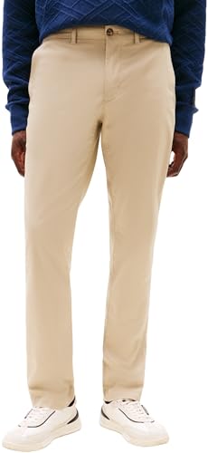 Tommy Hilfiger Men's Denton Printed Structure Straight Fit Chinos, Beige (Sandalwood), 28W/35L