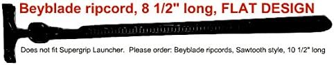 7 Beyblade ripcords, 8 1/2" long, FLAT DESIGN for Burst Beyblade launchers except the Beyblade Burst Supergrip Launcher (search for Beyblade Metal Fight ripcords)