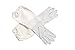 Forest Beekeeping Premium Goatskin Leather Beekeeper's Glove with white vent Long Canvas Sleeve with elastic cuff (L)