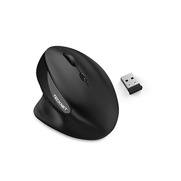 TECKNET-Ergonomic-Rechargeable-Mouse-24G-Wireless-Vertical-Mouse-with-5-Adjustable-DPI-8001200160020002400-for-Computer-Laptop-Black TECKNET Ergonomic Rechargeable Mouse, 2.4G Wireless Vertical Mouse with 5 Adjustable DPI (800/1200/1600/2000/2400) for…