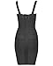 UONBOX Women's Rayon Cute Sleeveless Bodycon Bandage Strap Dress black M