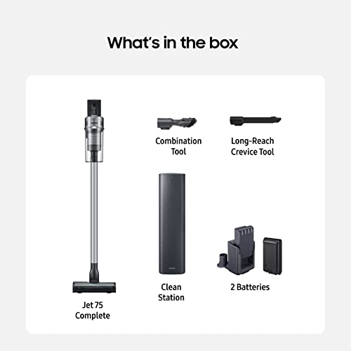 SAMSUNG Jet 75 Complete Cordless Stick Vacuum Cleaner w/ Clean Station