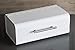 White Sleek Modern Bread Box For Kitchen Counter - Steel Bread Storage Bin By Cooler Kitchen