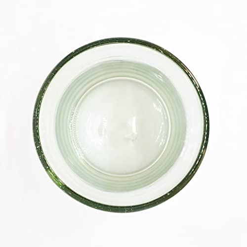 MexHandcraft Clear 14 oz Drinking Glasses (set of 6), Recycled Glass