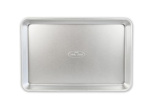 USA Pan Bakeware Traditional Aluminized Steel Uncoated Jelly Roll Baking Sheet Pan, Made without nonstick coating