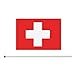Hand Held Switzerland_Flag Swiss Flag Stick Flag Mini Flag 50 Pack Round Top National Country Flags, Party Decorations Supplies For Parades,World Cup,Sports Events,International Festival (8.2 