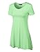 Made By Johnny MBJ WT769 Womens V Neck Trapeze Tunic L Mint