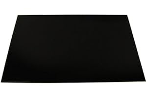 FLEOR 12 x 17 Inch Blank Guitar Pickguard Material Scratch Plate Backplate Sheet for Electric Guitar Bass Pickguard Custom, 3Ply Black