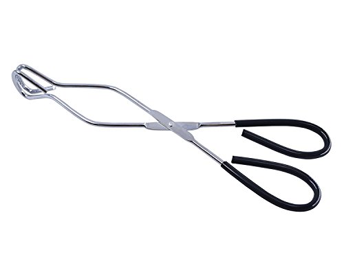 MuNiSa Kitchen Scissor Tongs For Barbecue/BBQ/Baking/Grilling/Cooking(Black,10.5 Inch)