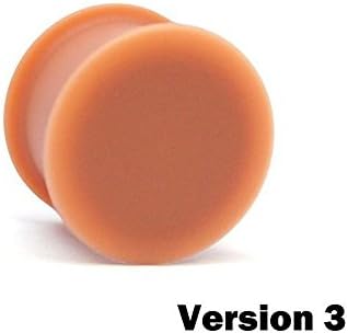 Kaos Version 3.0 Flesh Tone Silicone Hider Plug Softwear - 10g up to 1" - Price Per 1