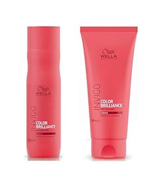 Wella Brilliance Protection Coarse Shampoo 250 ml and Vibrant Conditioner 200 ml