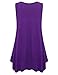 BELAROI Womens Plus Size Tank Tops Summer Sleeveless Scoop Neck Tunic Shirts Casual Loose T-Shirts Blouse(1X,Deep Purple)
