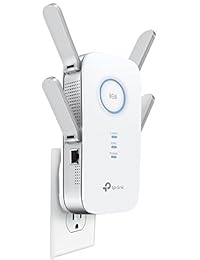 TP Link AC2600 MU MIMO (RE650) Repetidor dual de Wi Fi Range, con puerto Gigabit Ethernet. Aumenta la señal Wi Fi para dispositivos Smart Home y Alexa, de 4x4 pulgadas., Blanco