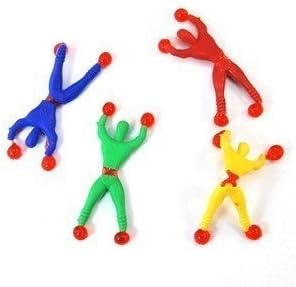 Novelty Gag Game Toy10pcs in Pack Mini Climbing Man ,Flexible Sticky Flip,can Climb and Roll on Smooth ,Clean and Upright Wall, Cabinet, Door and Glass, Very Funny and Suitable Both for kids and Adult