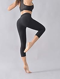 Leggings capri suaves para dama, talle alto, control de barriga, leggings delgados opacos, talla única y grande
