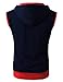 H2H Mens Soft Cotton Blend Active Fashion Sleeveless Hoodie Zip-up Vest NAVY US M/Asia L (JNSK31)