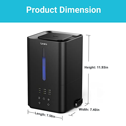 Livatro 4.5L Top Fill Humidifiers for Bedroom Large Room Home, Cool